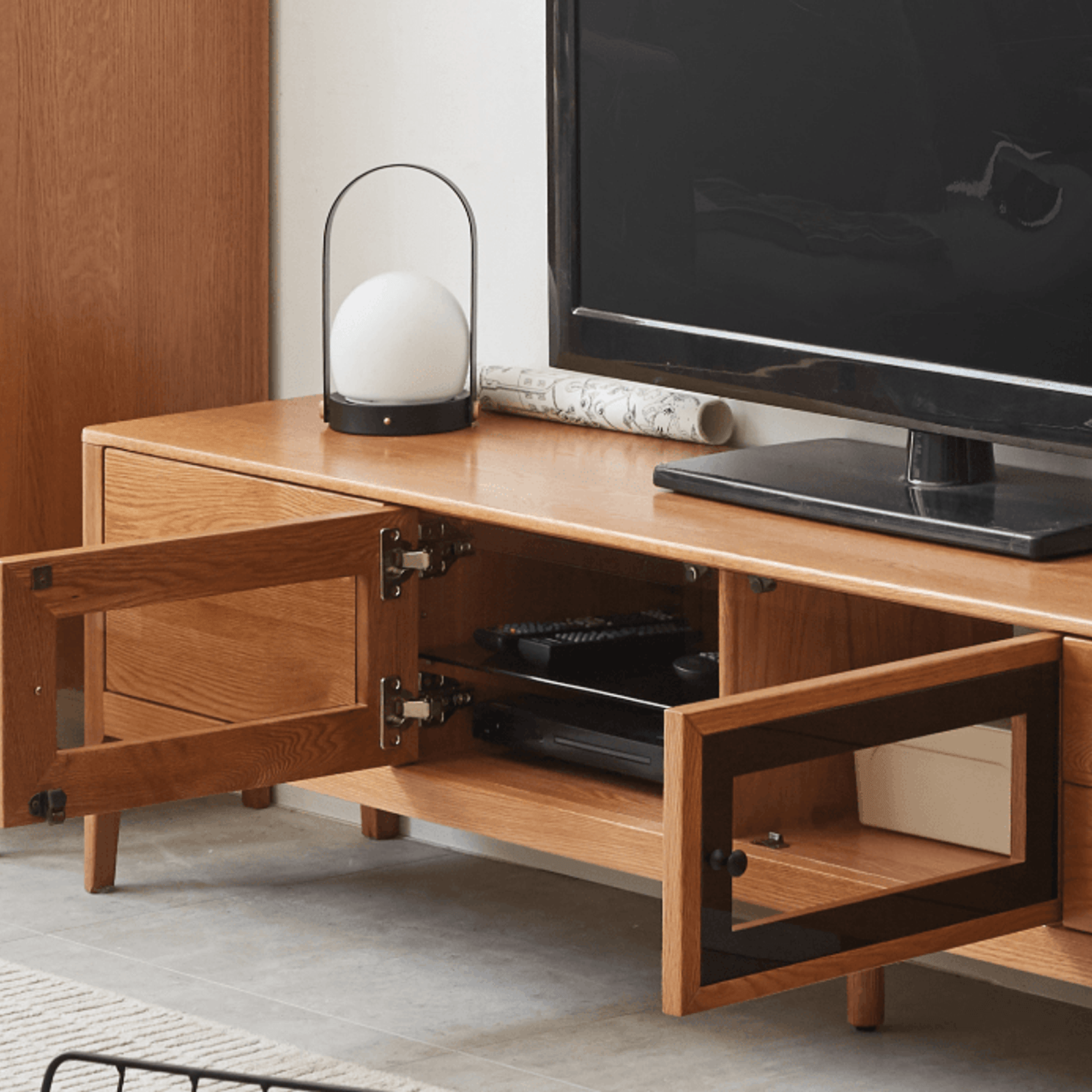 Hampton Honey Oak Entertainment Unit ArchiPro NZ