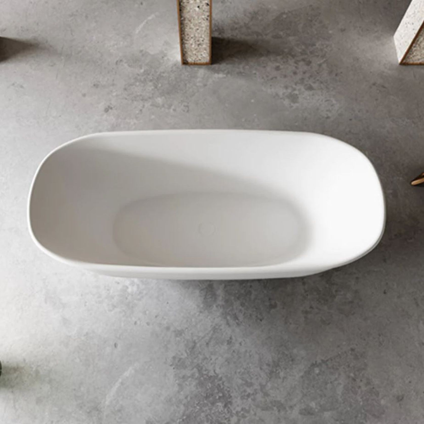 Hampton Freestanding Bath Matte White gallery detail image