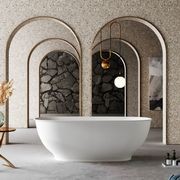 Hampton Freestanding Bath Matte White gallery detail image