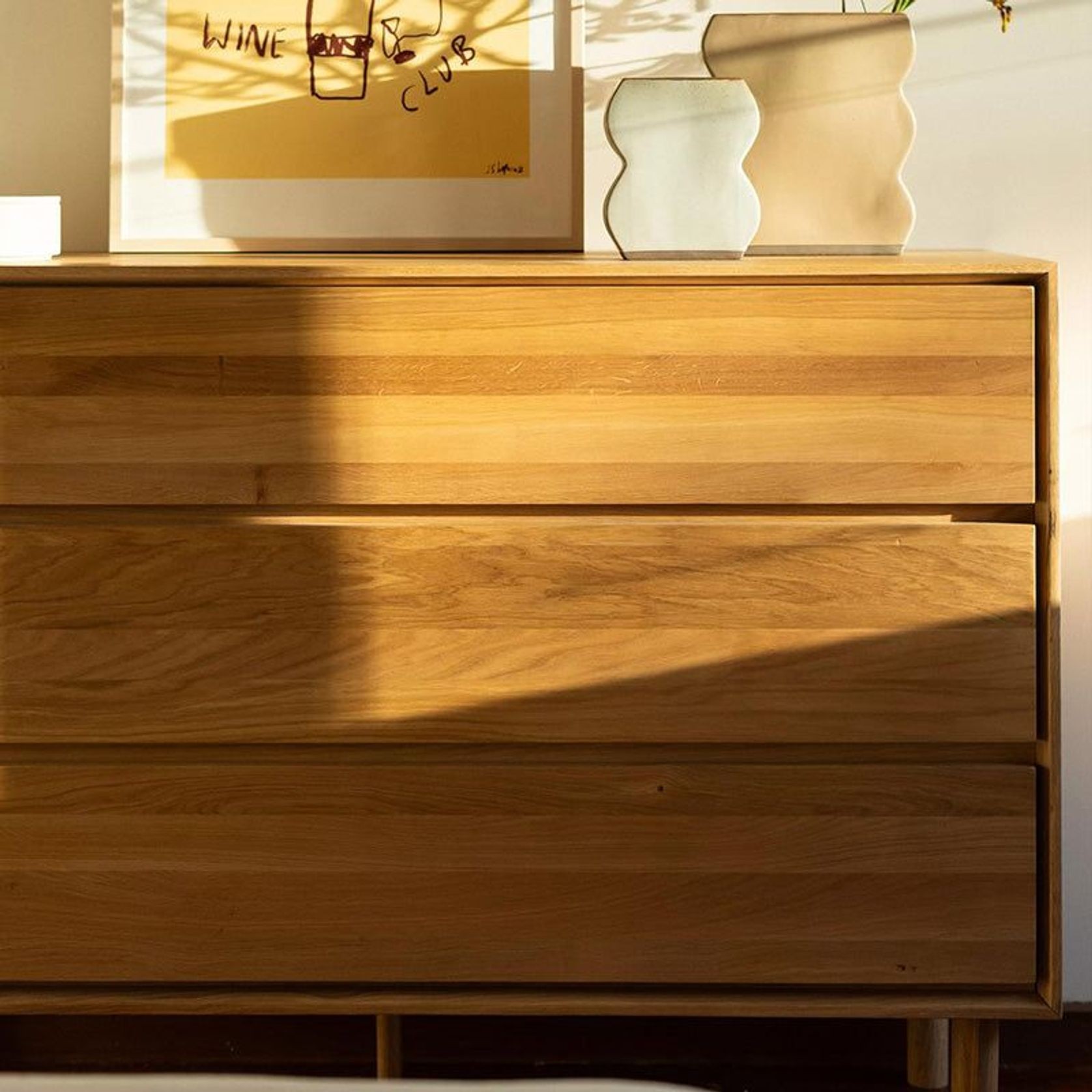 Harmony 3 Drawer Chest - Oak gallery detail image