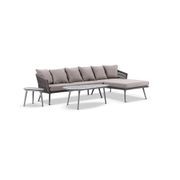 Herman Outdoor Rope Chaise Lounge Suite in Walnut gallery detail image