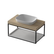 Floorstanding 900mm MDF timber Vanity and Basin G2728-0 gallery detail image