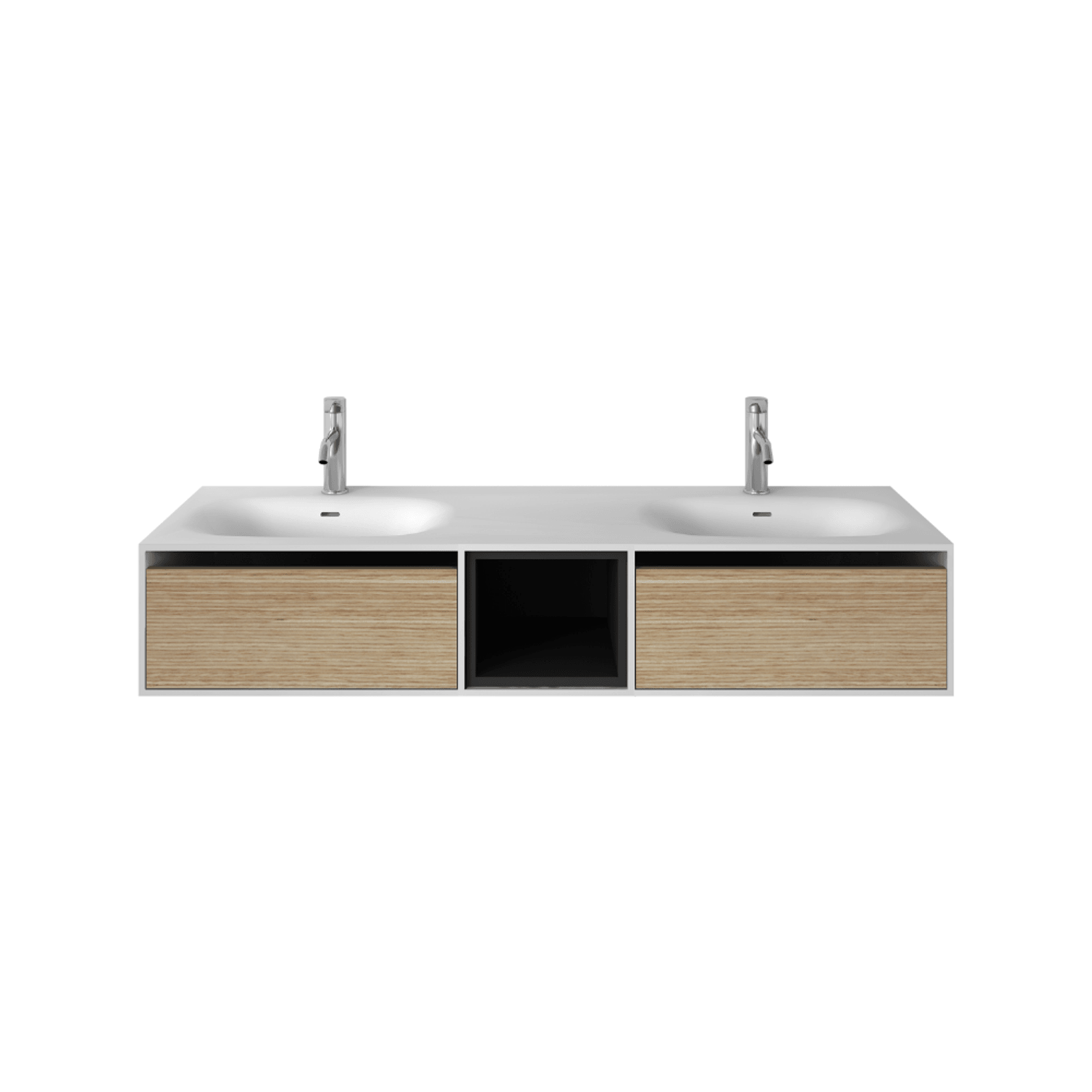 Wall Hung Timber Solid Surface 1500mm Vanity G38488-3 gallery detail image