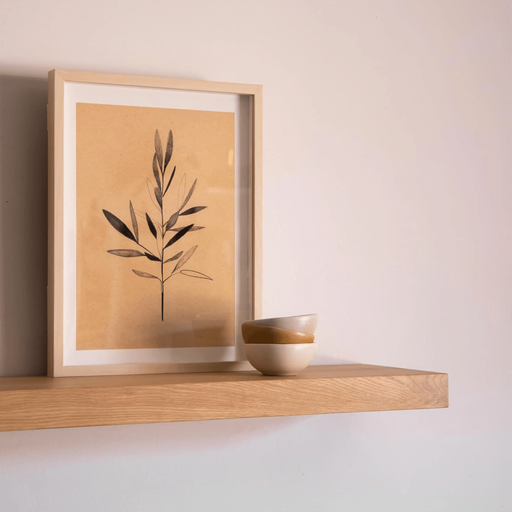 Hold Wall Shelf 70cm - Oak gallery detail image