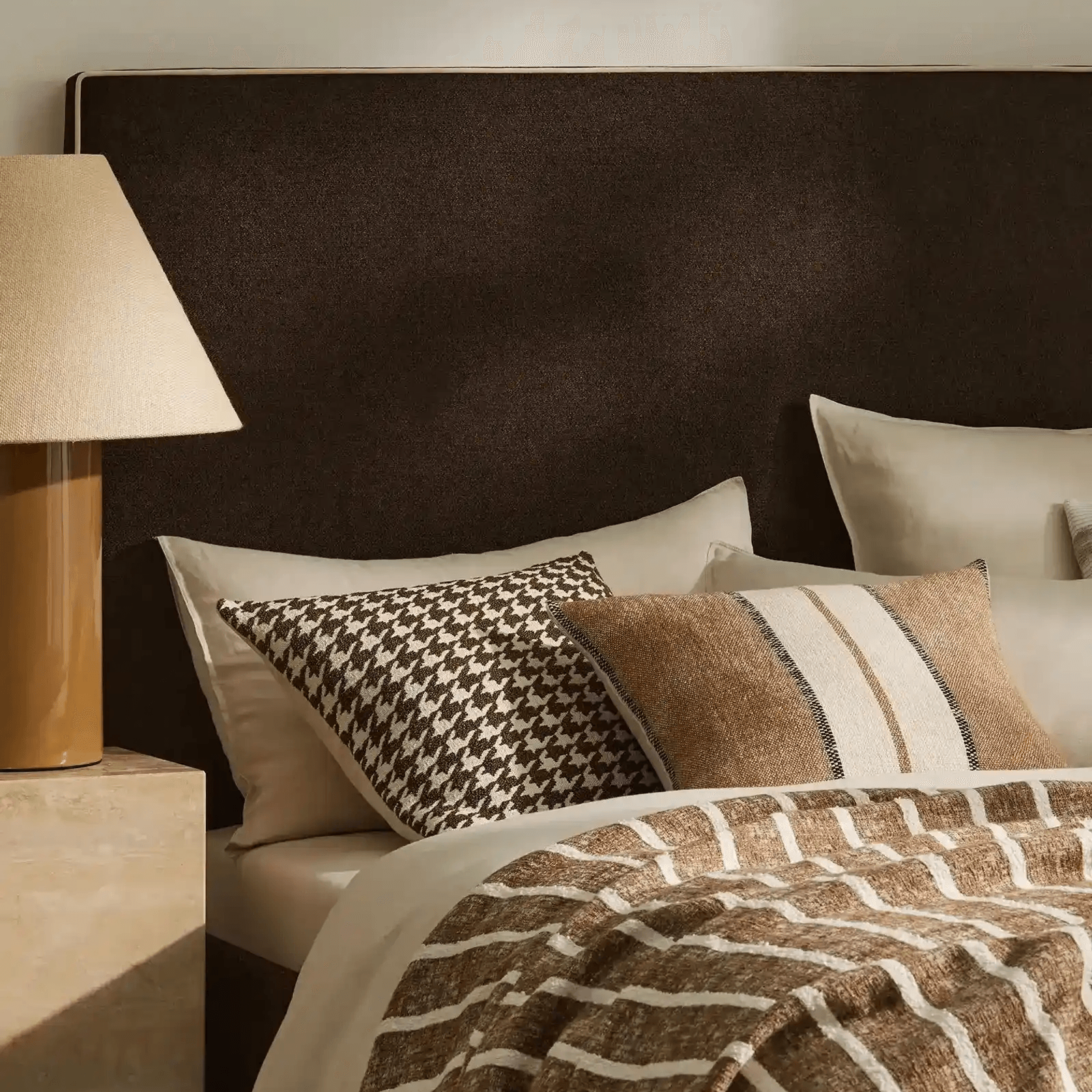 Weave Home Ottavio Cushion - Cocoa gallery detail image