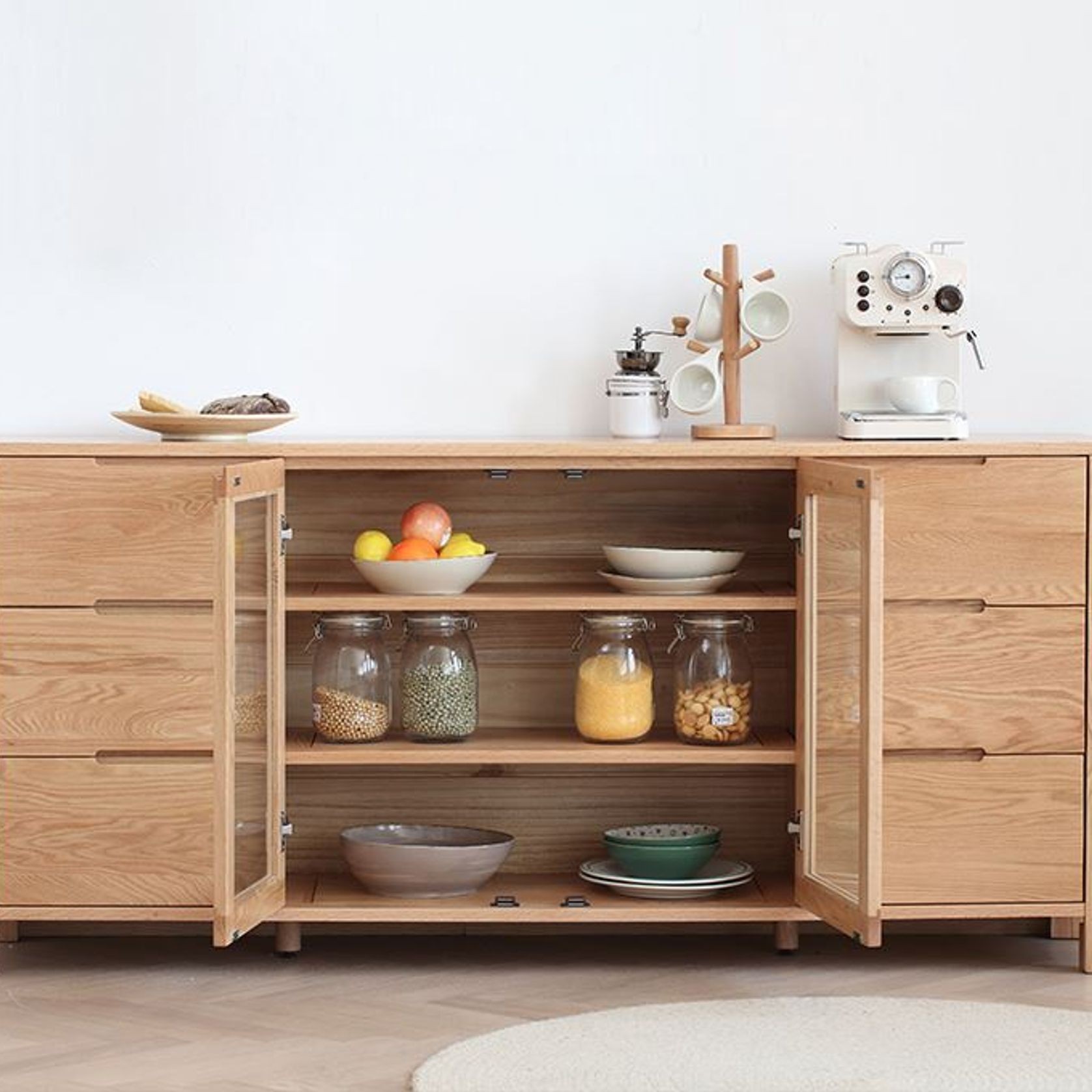 Humbie Natural Solid Oak Extra Large Sideboard gallery detail image