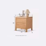 Humbie Natural Solid Oak Large Bedside Table gallery detail image