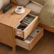 Humbie Natural Solid Oak Large Bedside Table gallery detail image
