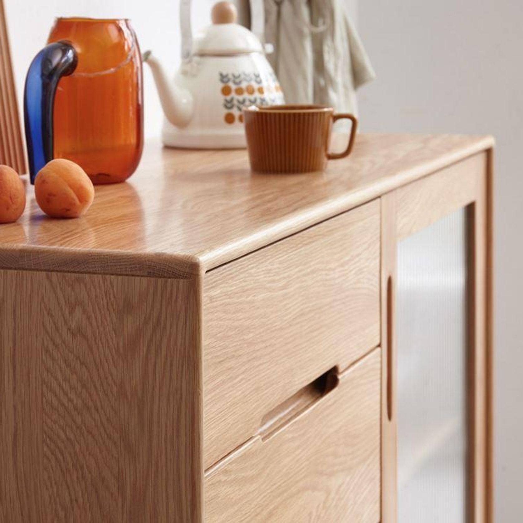 Humbie Natural Solid Oak Small Sideboard gallery detail image