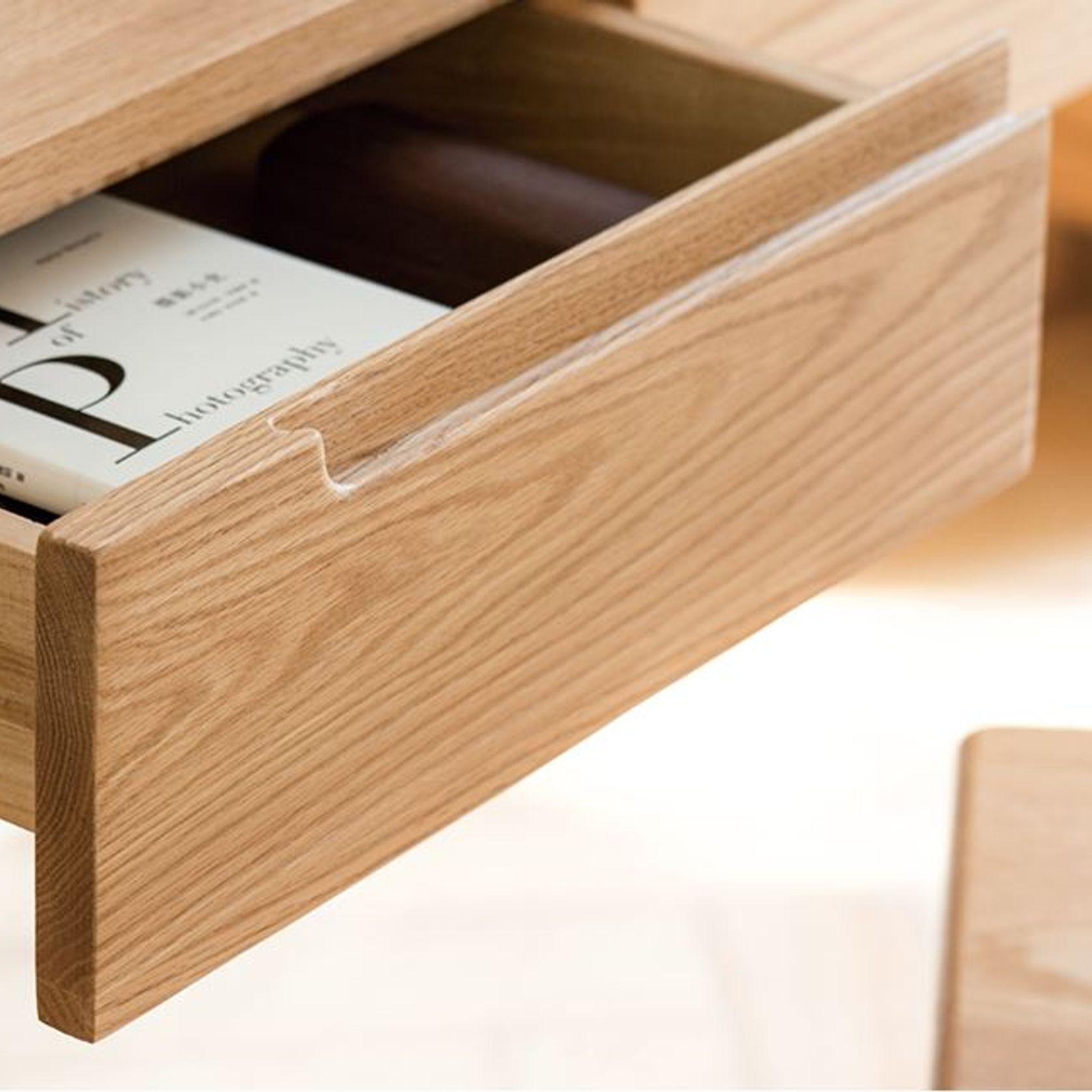 Humbie Solid Oak Study Desk gallery detail image