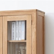 Humbie Solid Oak Large Display Bookcase Cabinet gallery detail image