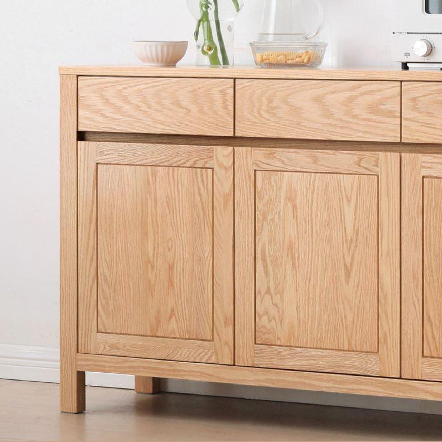 Humbie Solid Oak Large Sideboard With Hutch Dresser gallery detail image