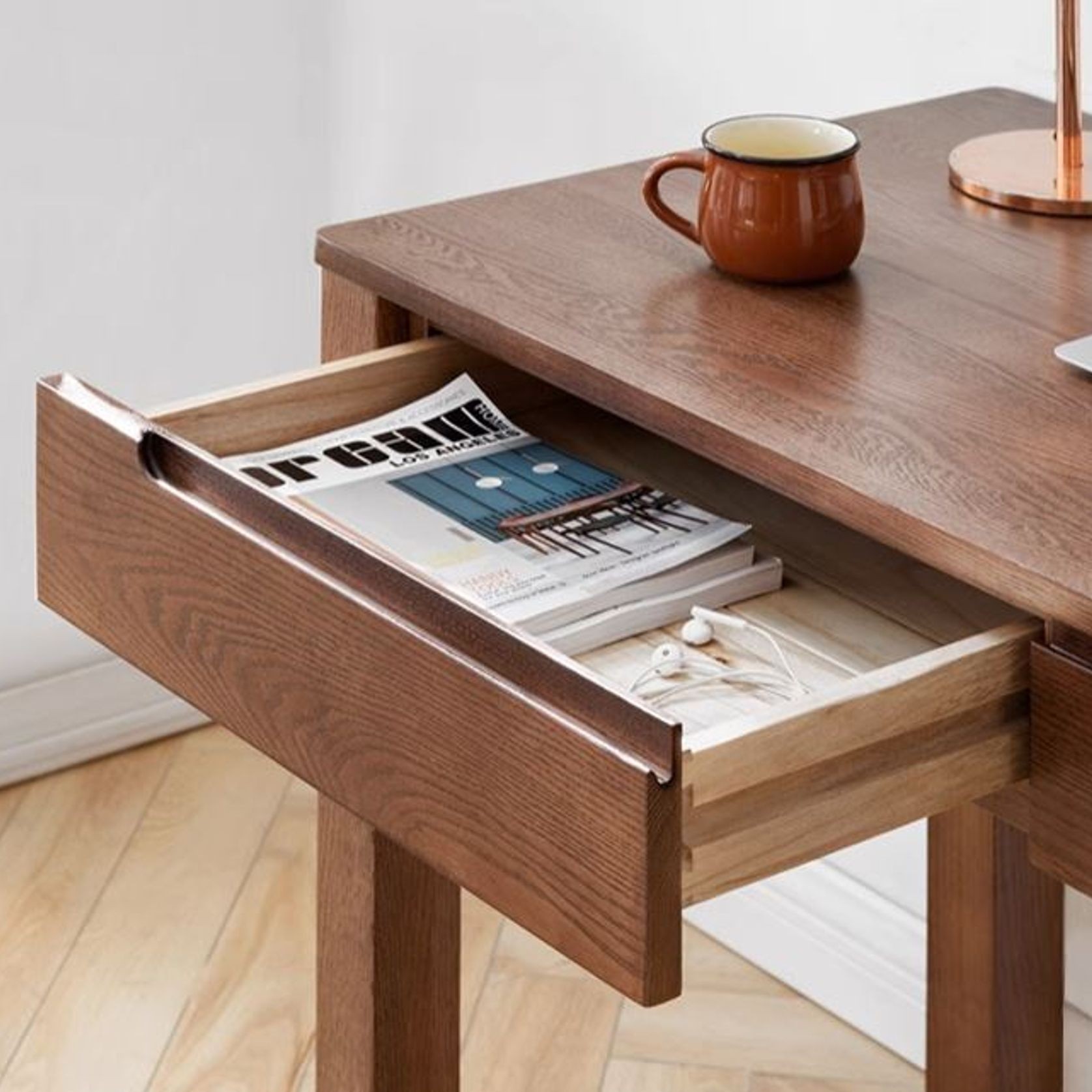 Humbie Solid Oak Study Desk gallery detail image