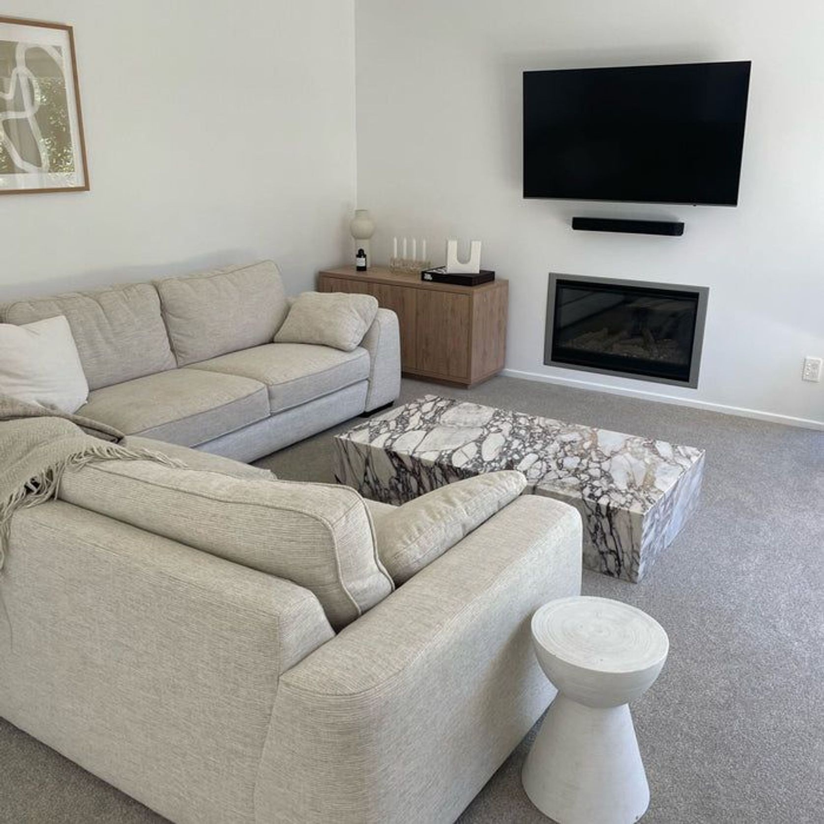 Block Coffee Table - Viola Calacatta Marble - Large | Natural Stone Co. gallery detail image