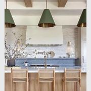 Monaco Brass Pendant - Green gallery detail image