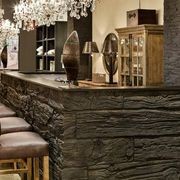 Wooden Sleeper Wall Panels by Muros | Black Stain Wood gallery detail image