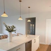 Hollie | Gold Ceramic Pleated Pendant Light gallery detail image