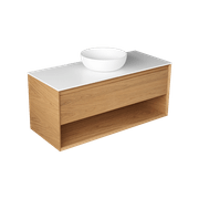 Edge Largo 1200 Open Shelf Wall Hung Vanity - 6 Colours gallery detail image