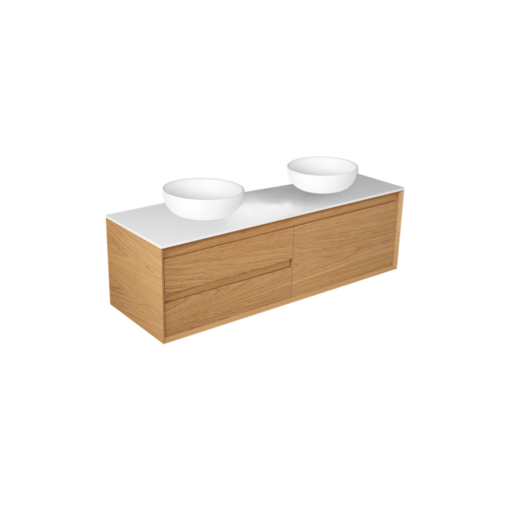 Edge Largo 1500 3 Drawer Wall Hung Vanity - 6 Colours gallery detail image