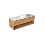 Edge Largo 1500 Open Shelf Wall Hung Vanity - 6 Colours gallery detail image