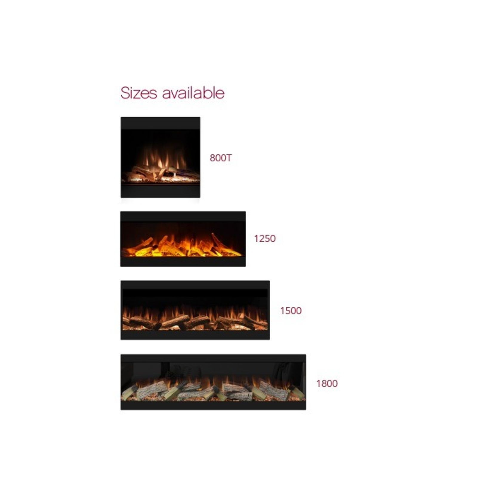 Evonic Volante 1250 Black Edition Electric Fireplace gallery detail image