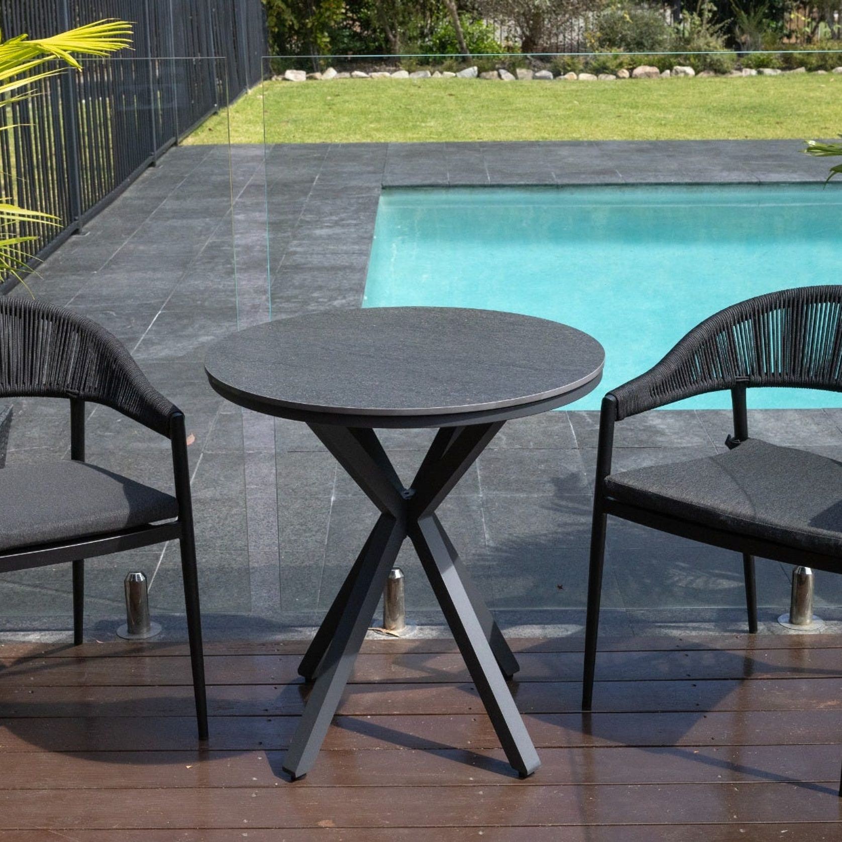 Adele Outdoor Ceramic Table - 72cm Round gallery detail image