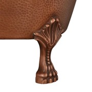 The Copper Bath Tub - Ahlia Hammered Slipper Clawfoot 1220mm -CB5050-D49 gallery detail image