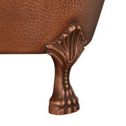 The Copper Bath Tub - Ahlia Hammered Slipper Clawfoot 1220mm -CB5050-D49 gallery detail image