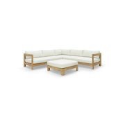 Coast 7 Seater Teak Outdoor Modular Lounge Setting gallery detail image