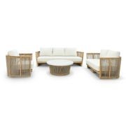 Granada 4pc Rope Outdoor Lounge Setting - Rope Coffee Table gallery detail image
