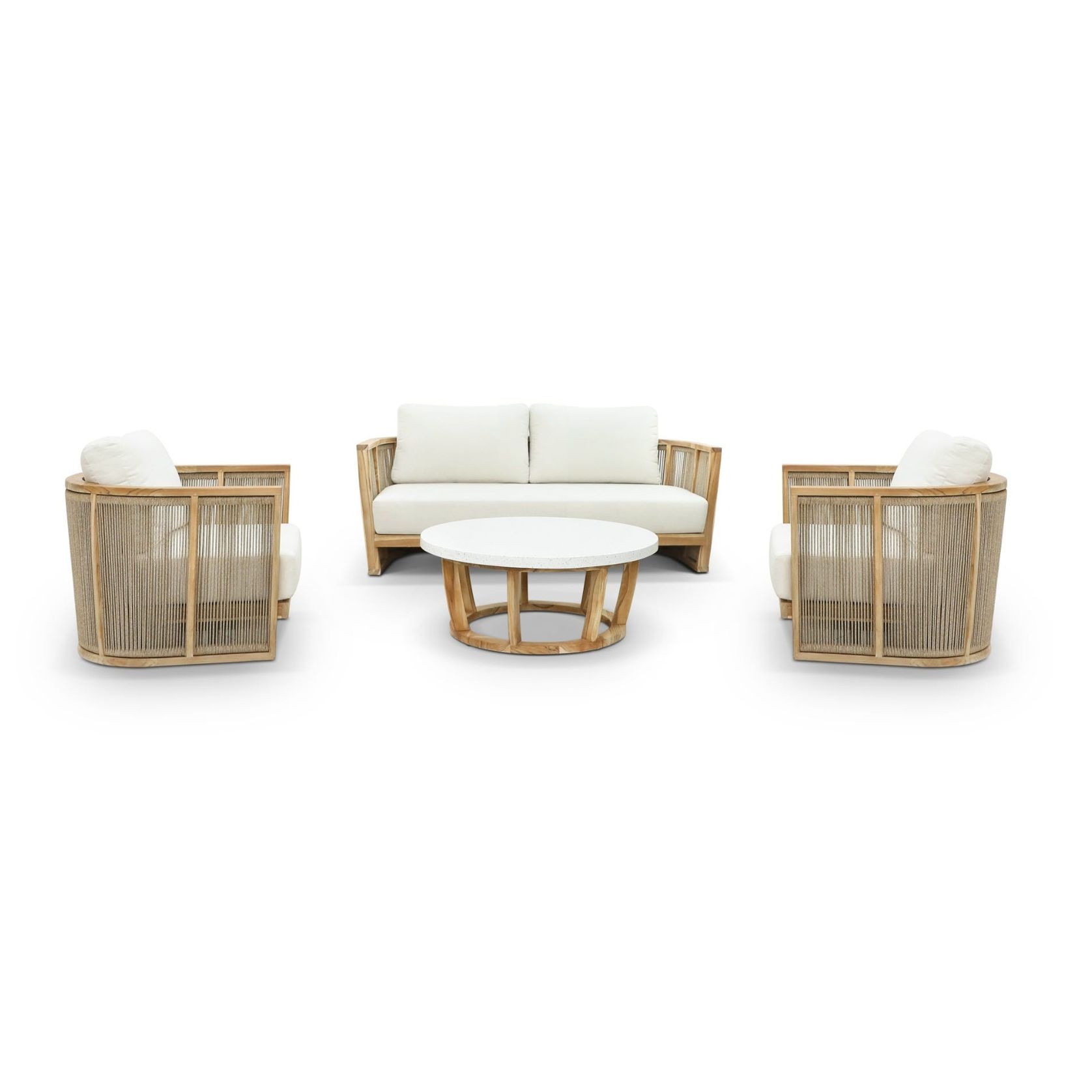 Granada 4pc Rope Outdoor Lounge Setting - 2 Seater - Granada Table gallery detail image