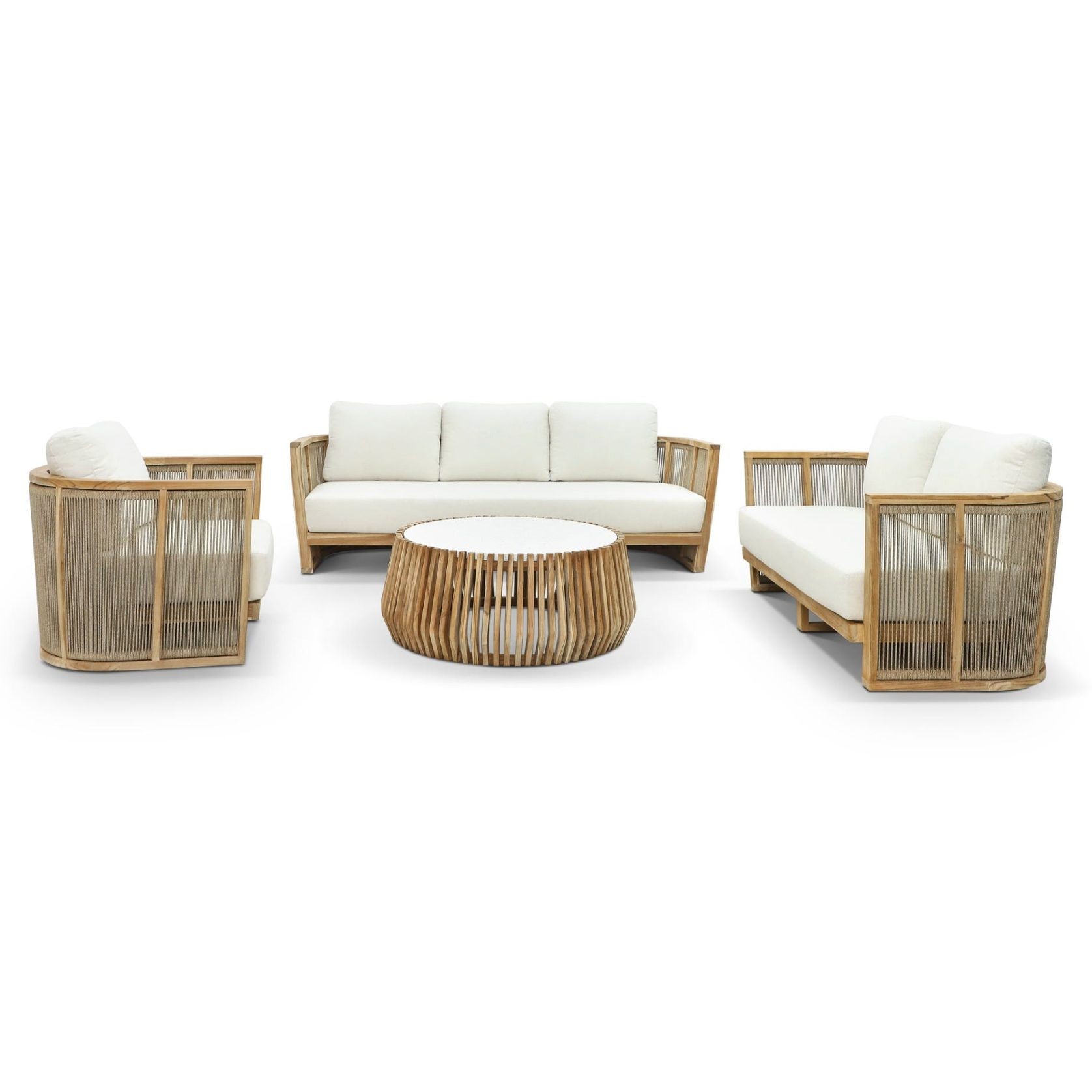 Granada 4pc Rope Outdoor Lounge Setting gallery detail image