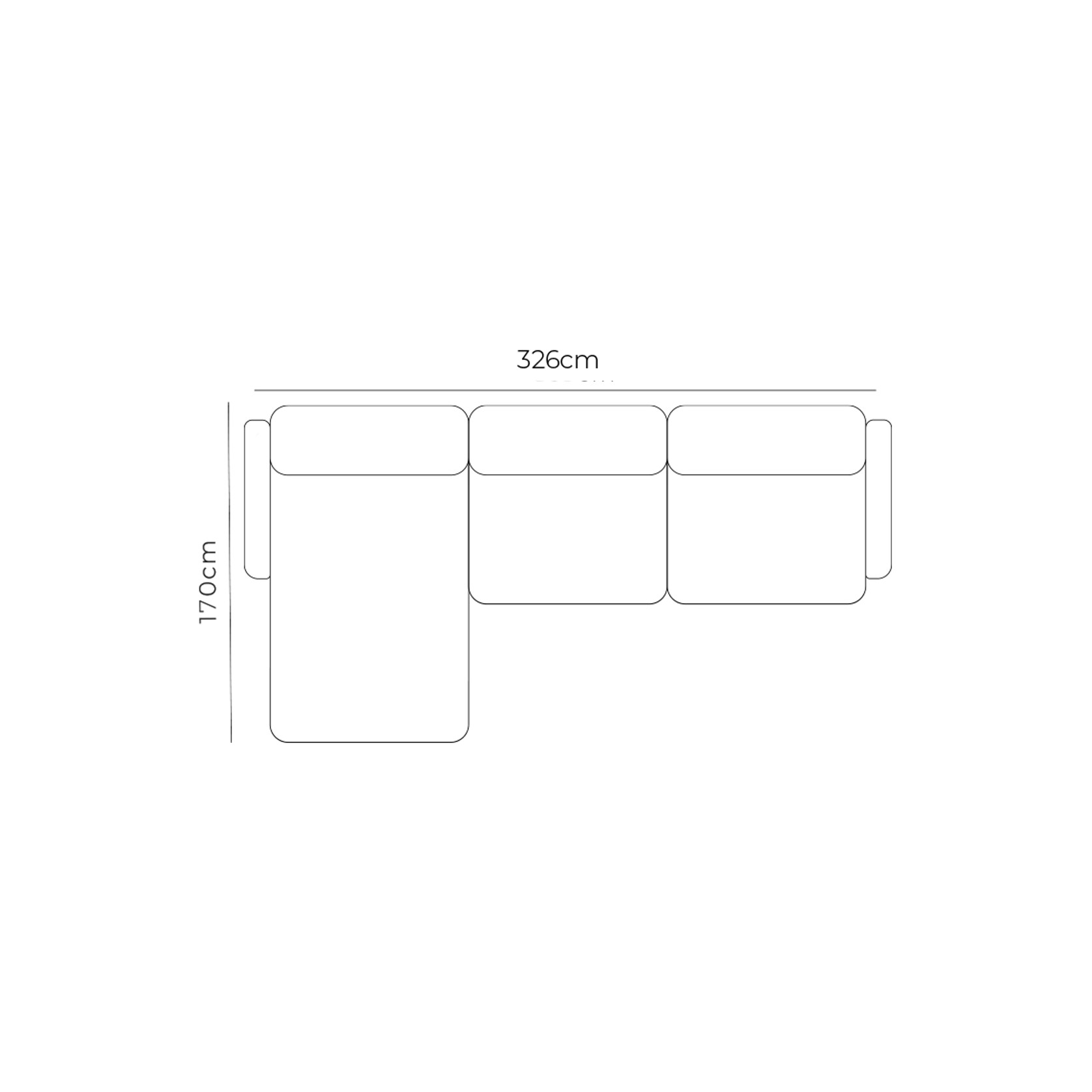 Jam 4.5 Seater LHF Chaise Sofa gallery detail image