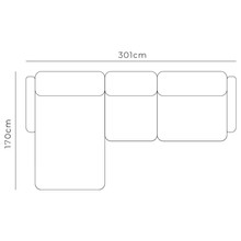 Jam 4 Seater LHF Chaise Sofa gallery detail image