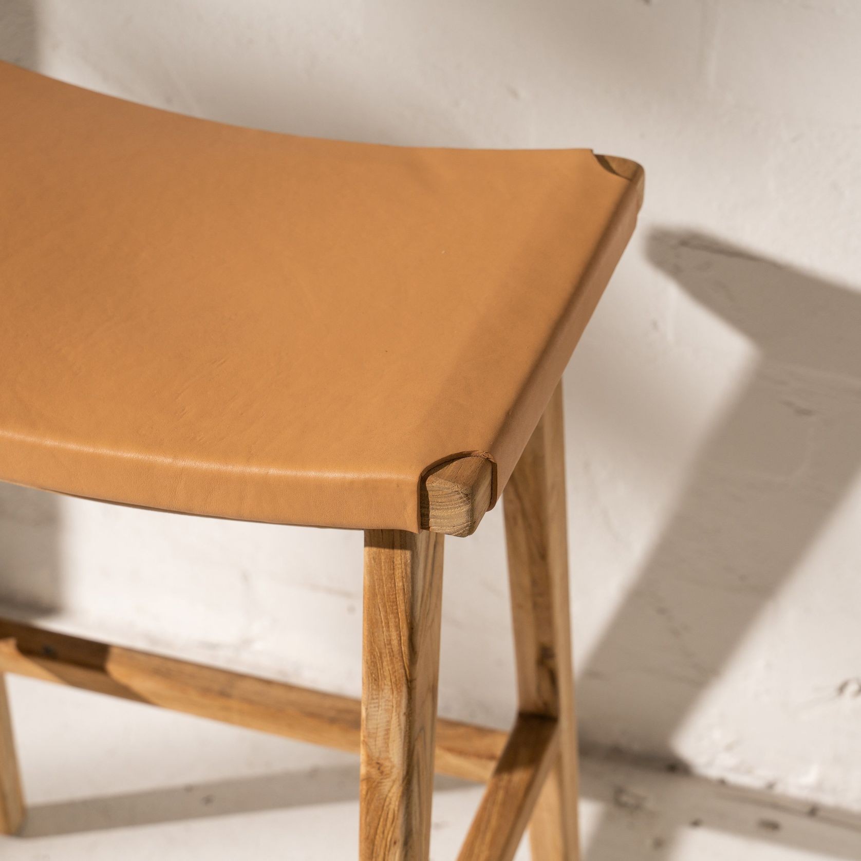 Kalinda Leather Barstool gallery detail image