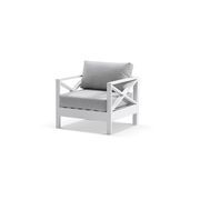 Kansas 1 Seater Outdoor Aluminium Lounge Arm Chair gallery detail image
