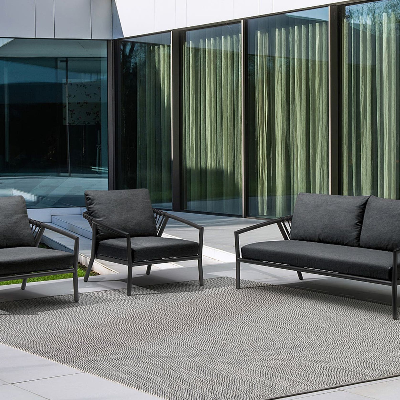 Kapra 3pc Outdoor Sofa Setting gallery detail image