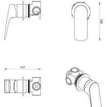 Kaza Shower Mixer | Round Plate | Trim Kit Only gallery detail image