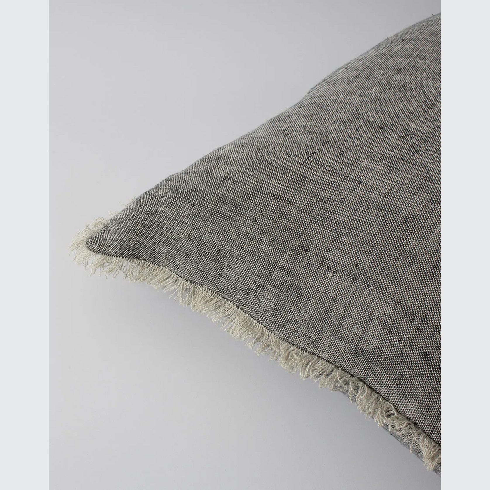 Baya Keaton Cushion - Black | 100% Linen gallery detail image