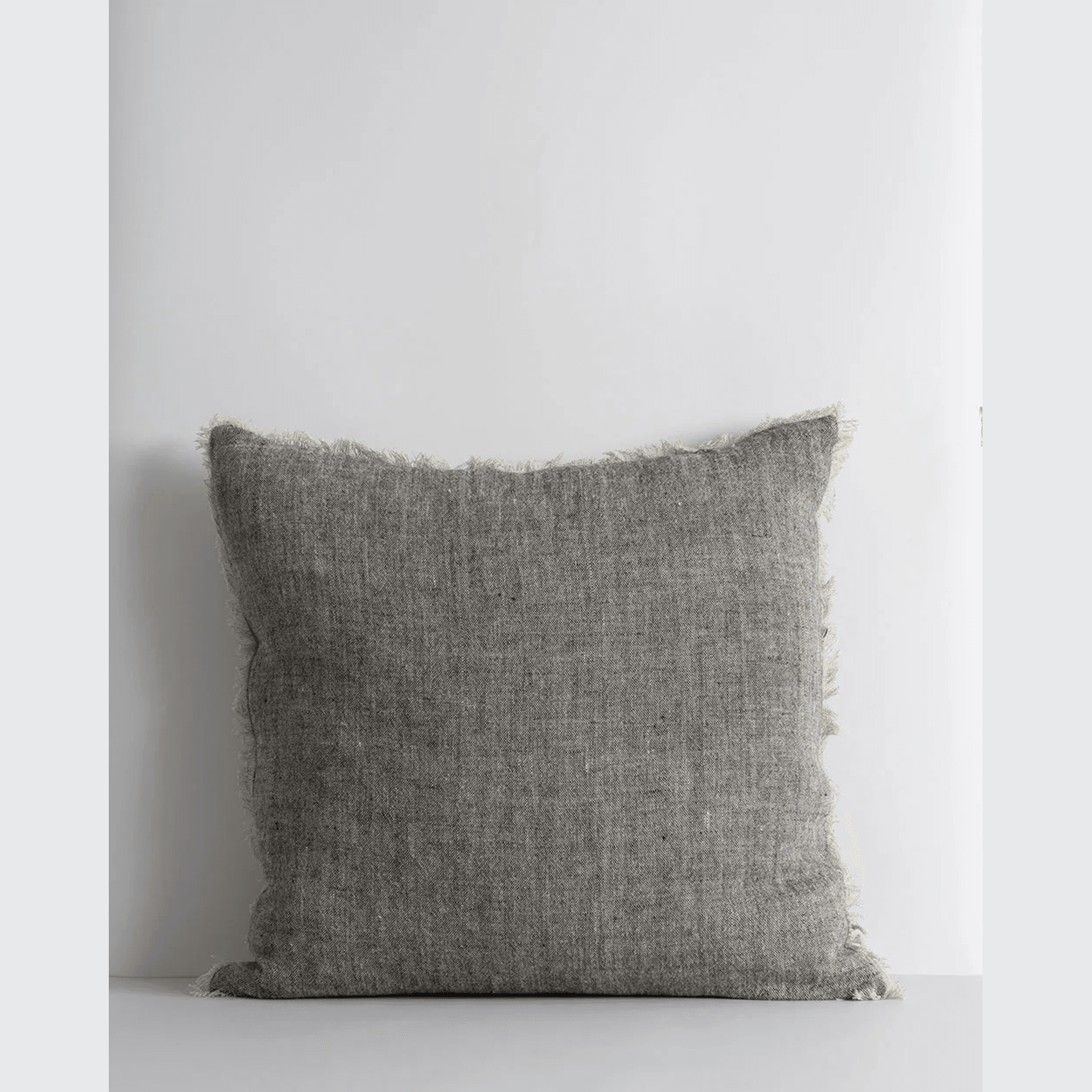 Baya Keaton Cushion - Black | 100% Linen gallery detail image