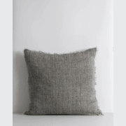 Baya Keaton Cushion - Black | 100% Linen gallery detail image