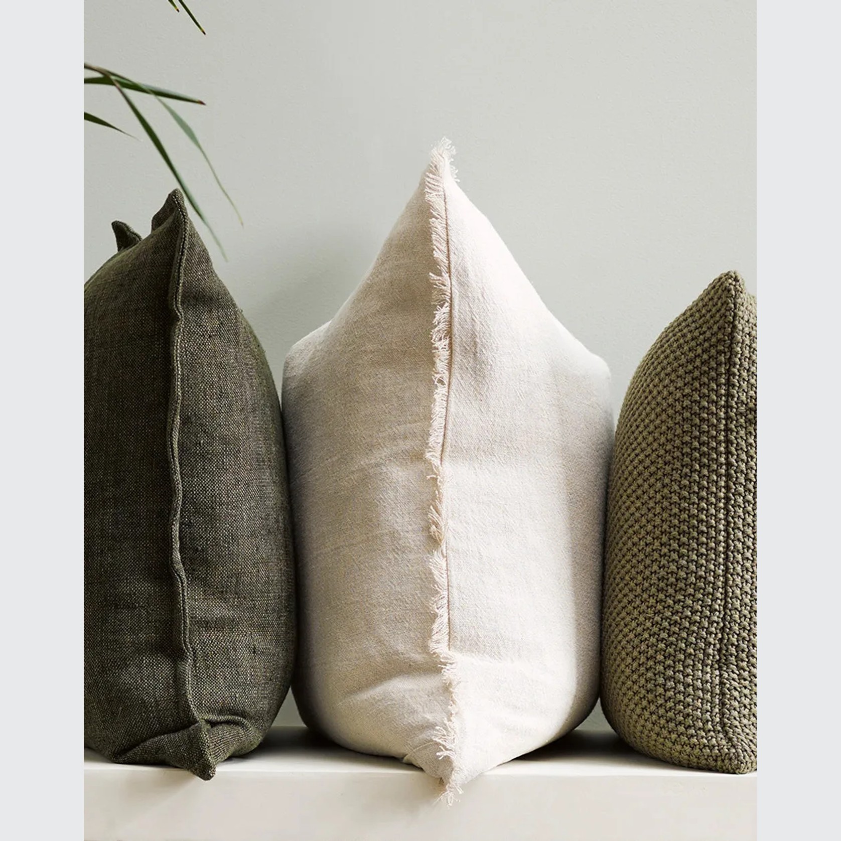 Baya Keaton Cushion - Cream | 100% Linen gallery detail image