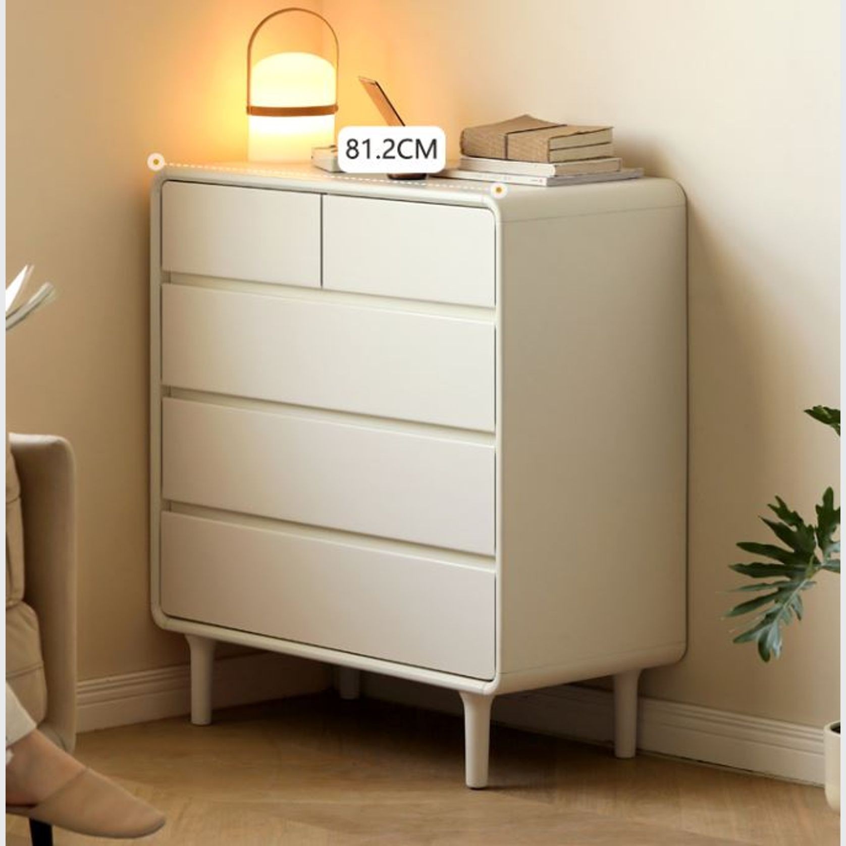 Kemi Cream Tulip Poplar Painted 2+3 Chest Drawers gallery detail image