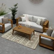Kendari 4pc Teak Outdoor Lounge Setting gallery detail image