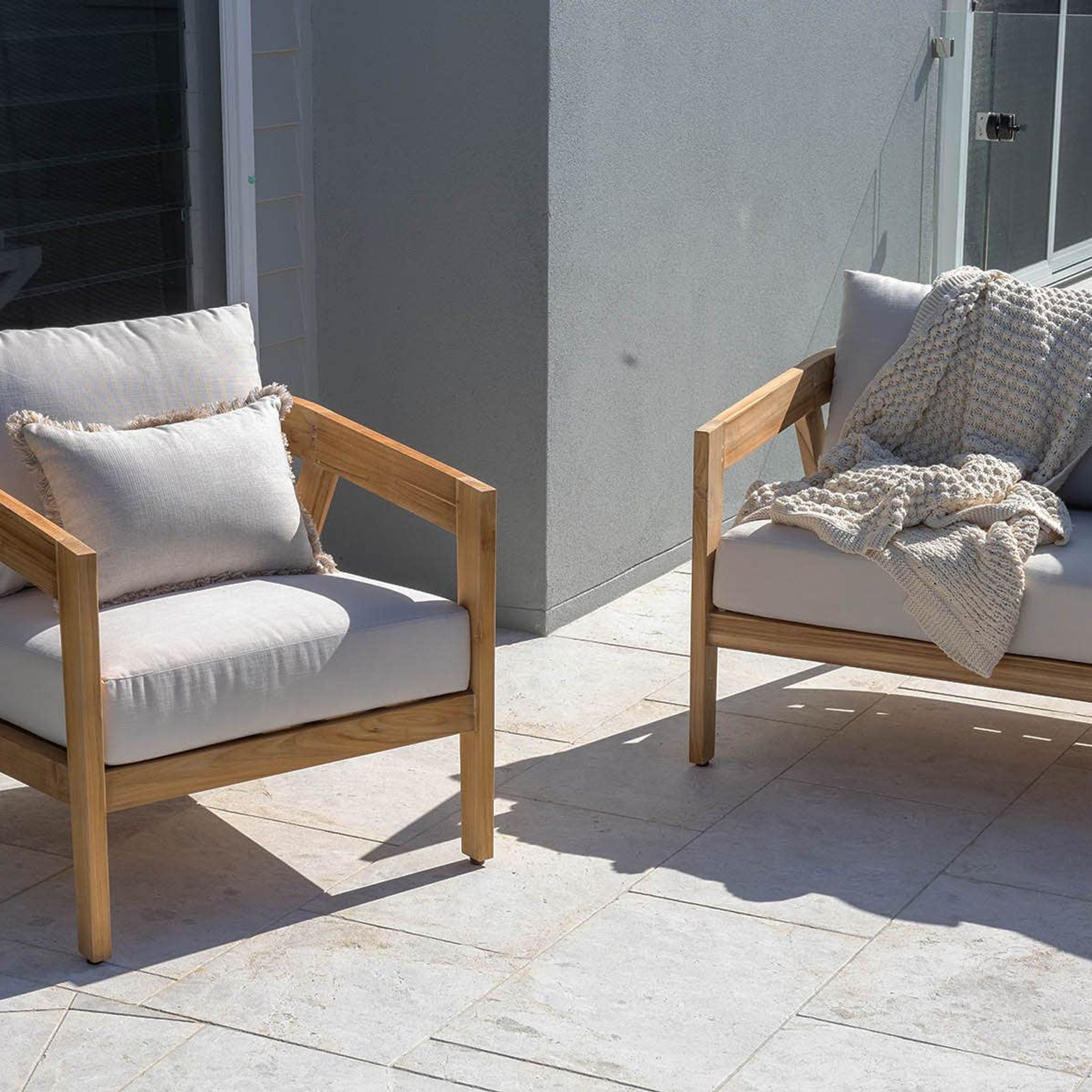 Kona 4pc Teak Outdoor Lounge Setting gallery detail image