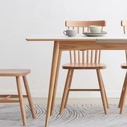 Kotala Natural Solid Oak Extendable Dining Table with Ceramic Marble Top gallery detail image