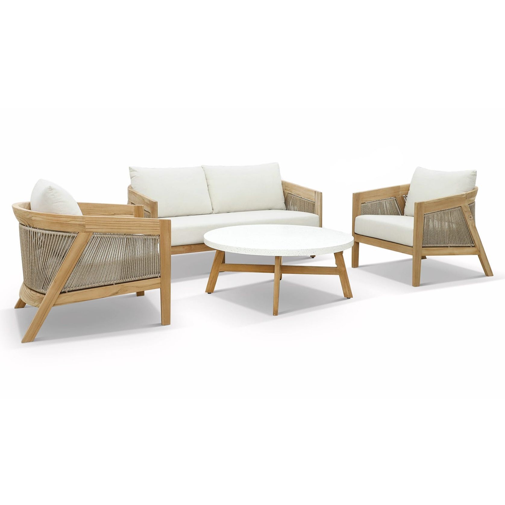 Kubu 4pc Rope Outdoor Lounge Setting - 2 Seater gallery detail image