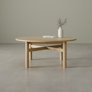 Nordica Coffee Table - Round Solid Oak 96 diam gallery detail image