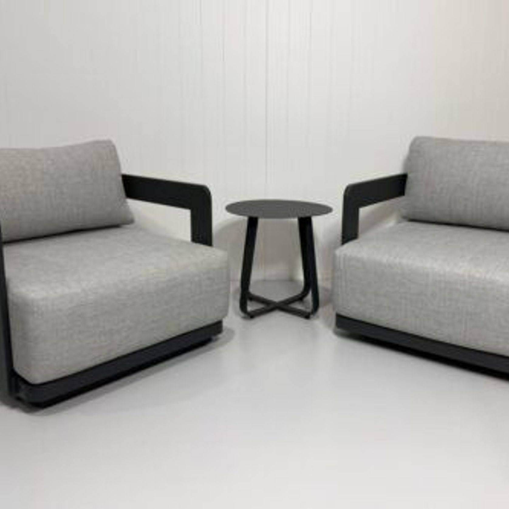 Laguna Swivel Armchair Set with Lucy Table gallery detail image