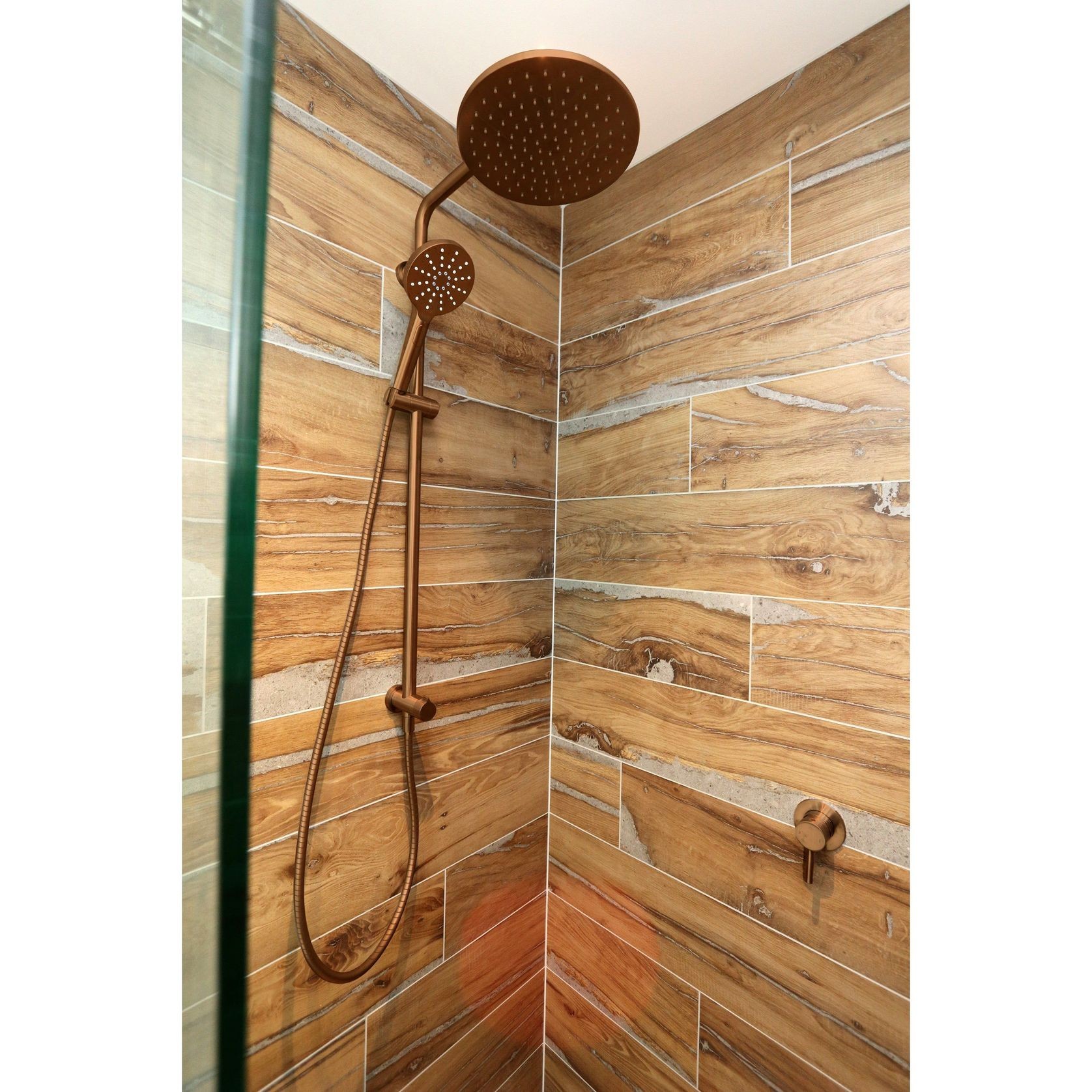 Code Dusk Round Shower Column Brushed Copper gallery detail image